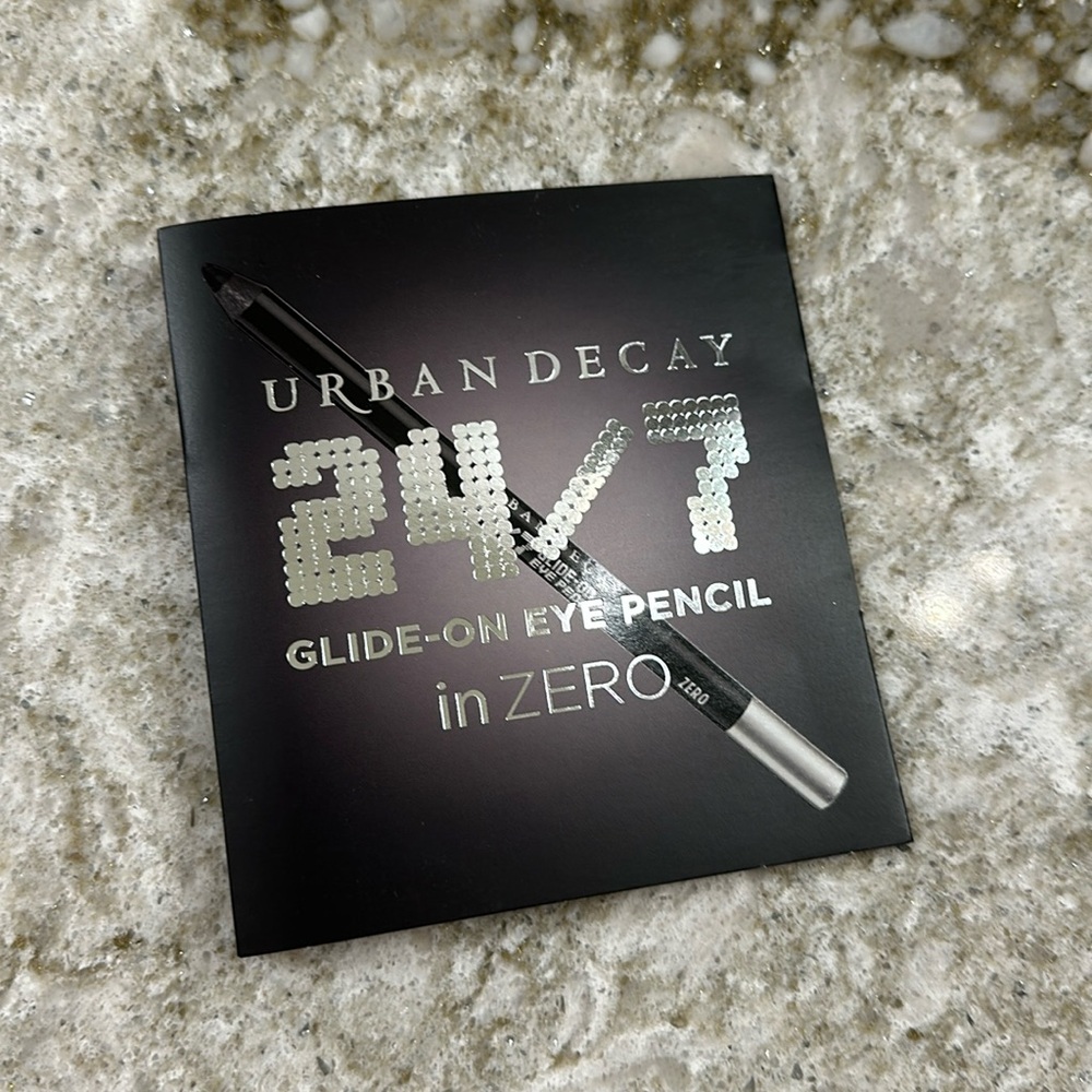 Urban Decay 24/7 Glide-On Eye Pencil in Zero (Black Matte) Travel Size New